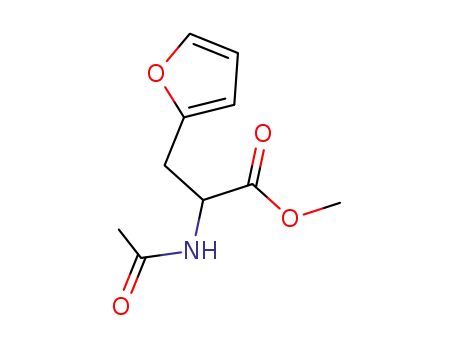 Molecular Structure of 1248312-20-0 (2-Acetylamino-3-furan-2-yl-propionic acid methyl ester)