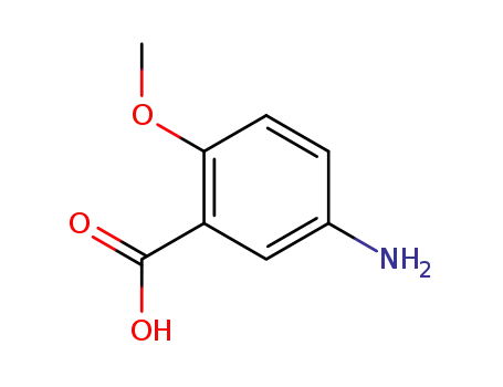 Molecular Structure of 3403-47-2 (5-AMINO-2-METHOXYBENZOIC ACID)