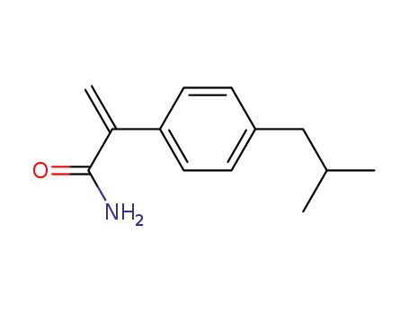 Molecular Structure of 6448-10-8 (Benzeneacetamide, a-methylene-4-(2-methylpropyl)-)