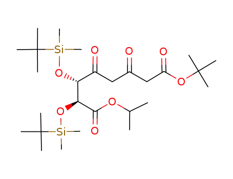 Molecular Structure of 147488-98-0 (isopropyl (2S,3S)-7-t-butoxycarbonyl-2,3-bis(t-butyldimethylsilyloxy)-4,6-dioxoheptanoate)