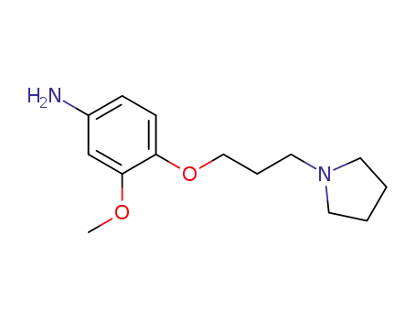 Molecular Structure of 515879-68-2 (3-methoxy-4-[3-(1-pyrrolidinyl)propoxy]benzenamine)