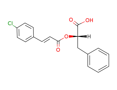 Molecular Structure of 61556-61-4 (<S-(E)>-α-<<3-(4-chlorophenyl)-1-oxo-2-propenyl>oxy>benzenepropanoic acid)