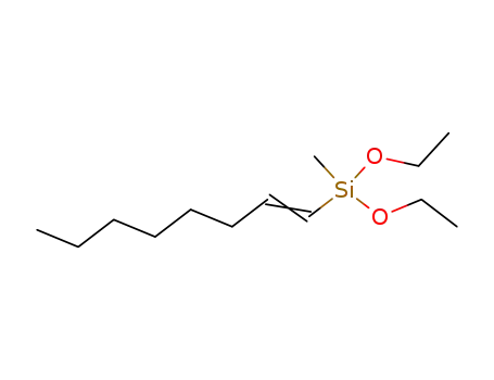 Molecular Structure of 89984-52-1 (Silane, diethoxymethyl-1-octenyl-)