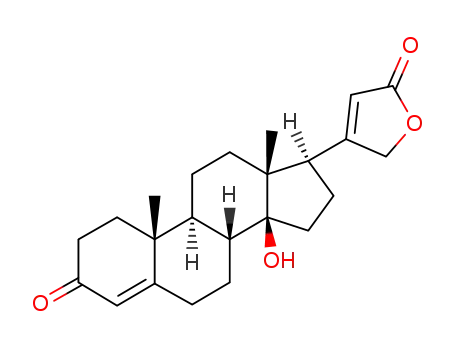 Molecular Structure of 1247-04-7 (17-hydroxy-3-oxocarda-4,20(22)-dienolide)