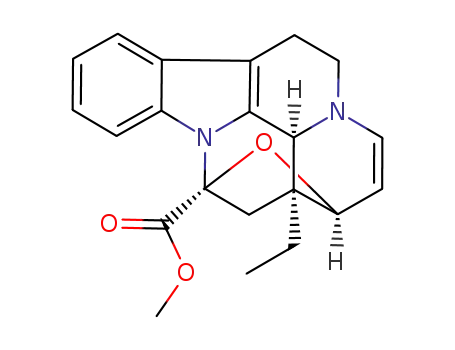 Molecular Structure of 55872-13-4 ((3α,16α)-18,19-Didehydro-14β,17β-epoxy-14,15-dihydroeburnamenine-14-carboxylic acid methyl ester)