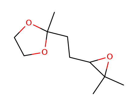 Molecular Structure of 39810-29-2 (1,3-Dioxolane, 2-[2-(3,3-dimethyloxiranyl)ethyl]-2-methyl-)