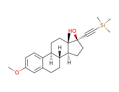Molecular Structure of 50866-94-9 (17α-trimethylsilylacetylenyl-3-methoxy-1,3,5(10)-estratrien-17β-ol)