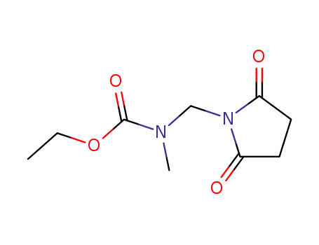 Molecular Structure of 87329-72-4 (Carbamic acid, [(2,5-dioxo-1-pyrrolidinyl)methyl]methyl-, ethyl ester)