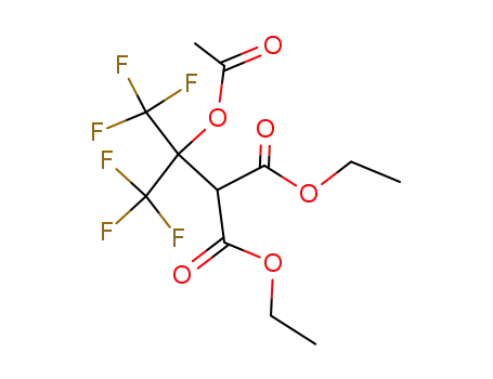 Molecular Structure of 4748-39-4 ((β,β,β,β',β',β'-Hexafluor-α-acetoxy-isopropyl)-malonsaeure-diethylester)