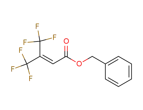 Molecular Structure of 107496-44-6 (benzyl 4,4,4-trifluoro-3-(trifluoromethyl)but-2-enoate)