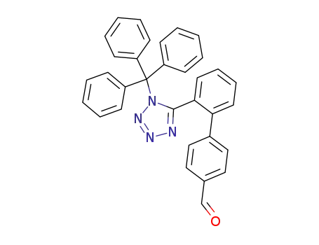 Molecular Structure of 155983-56-5 (5-<2-(4'-formylbiphenylyl)>-2-(triphenylmethyl)-2H-tetrazole)