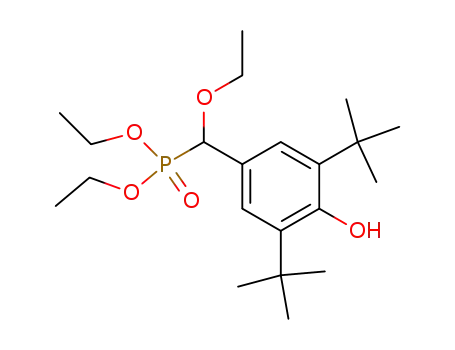 Molecular Structure of 149331-58-8 (Phosphonic acid,
[[3,5-bis(1,1-dimethylethyl)-4-hydroxyphenyl]ethoxymethyl]-, diethyl ester)