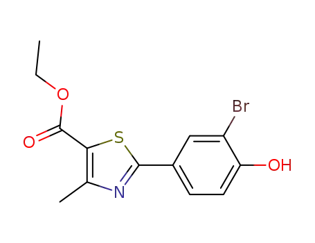2-(3-bromo-4-hydroxyphenyl)-4-methylthiazole-5-carboxylic acid ethyl ester