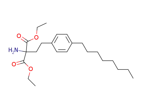 Molecular Structure of 162358-62-5 (diethyl 2-amino-2-(4-octylphenethyl)malonate)
