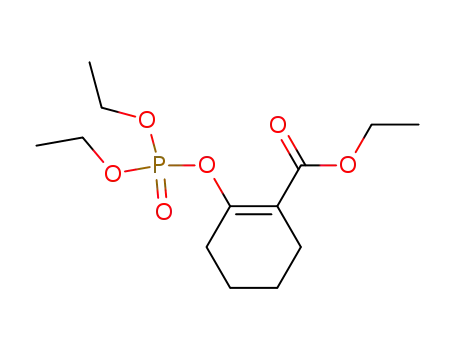 Molecular Structure of 100544-05-6 (1-Cyclohexene-1-carboxylic acid, 2-[(diethoxyphosphinyl)oxy]-, ethyl
ester)