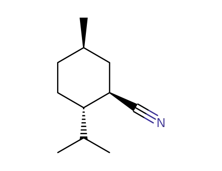 Molecular Structure of 439924-29-5 (Cyclohexanecarbonitrile, 5-methyl-2-(1-methylethyl)-, (1R,2S,5R)- (9CI))