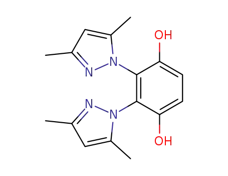 Molecular Structure of 123834-57-1 (1,4-Benzenediol, 2,3-bis(3,5-dimethyl-1H-pyrazol-1-yl)-)