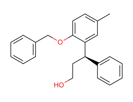 Molecular Structure of 874651-73-7 ((R)-3-[2-(benzyloxy)-5-methylphenyl]-3-phenylpropan-1-ol)