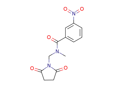 Molecular Structure of 87329-71-3 (Benzamide, N-[(2,5-dioxo-1-pyrrolidinyl)methyl]-N-methyl-3-nitro-)