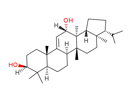 Molecular Structure of 53527-35-8 (fern-9(11)-ene-3β,12α-diol)