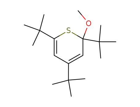 Molecular Structure of 104086-32-0 (2,4,6-Tri-tert-butyl-2-methoxy-2H-thiopyran)