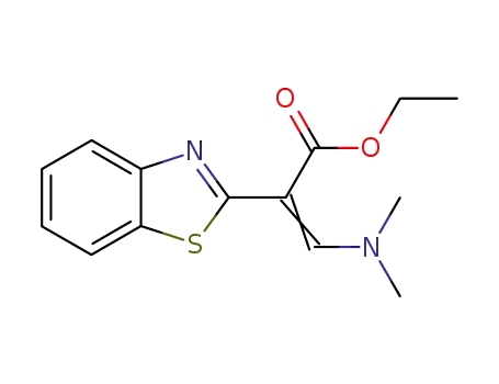 Molecular Structure of 71240-23-8 (ethyl (2E/Z)-2-(1,3-benzothiazol-2-yl)-3-(dimethylamino)acrylate)