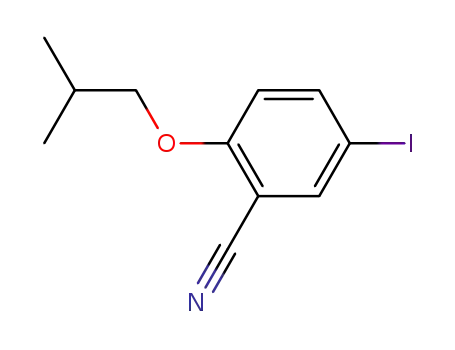 Molecular Structure of 1139901-87-3 (5-iodo-2-isobutoxy-benzonitrile)
