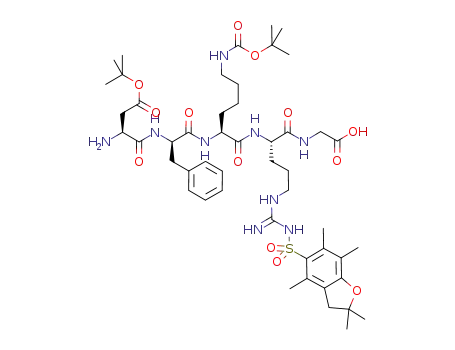 Molecular Structure of 942132-29-8 (H-Asp(O<sup>t</sup>Bu)-D-Phe-Lys(Boc)-Arg(Pbf)-Gly-OH)