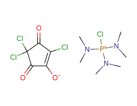 Molecular Structure of 94221-05-3 (C<sub>6</sub>H<sub>18</sub>ClN<sub>3</sub>P<sup>(1+)</sup>*C<sub>5</sub>Cl<sub>3</sub>O<sub>3</sub><sup>(1-)</sup>)