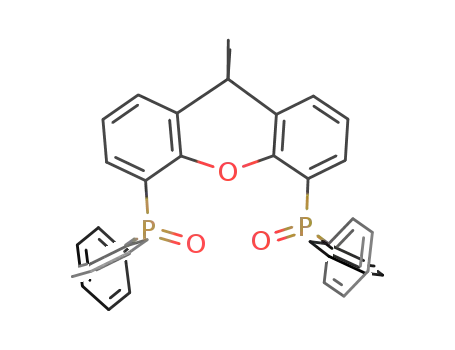 Molecular Structure of 808142-24-7 (1,1'-(9,9-dimethyl-9H-xanthene-4,5-diyl)bis-1,1-diphenylphosphine oxide)