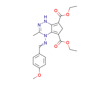 4-{[1-(4-Methoxy-phenyl)-meth-(E)-ylidene]-amino}-3-methyl-4,6-dihydro-1H-cyclopenta[1,2,4]triazine-5,7-dicarboxylic acid diethyl ester