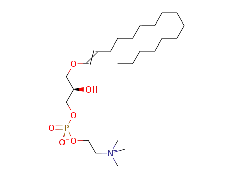 Molecular Structure of 174953-13-0 (1-O-hexadec-1'-enyl-sn-glycero-3-phosphocholine)