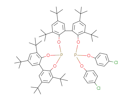(2(3,3',5,5'-tetra-tert-butyl-1,1'-biphenyl-2,2'-diylphosphite),2'(bis(4-Cl-phenyl)phosphite)-3,3,5',5'-tetra-tert-butyl-1,1'-biphenyl)