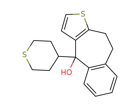 4-(4-tetrahydrothiopyranyl)-9,10-dihydro-4H-benzo<4,5>cyclohepta<1,2-b>thiophene-4-ol