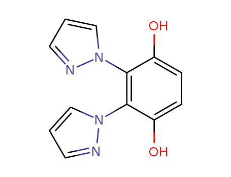 Molecular Structure of 123834-58-2 (1,4-Benzenediol, 2,3-di-1H-pyrazol-1-yl-)