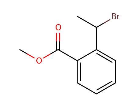 Molecular Structure of 16281-95-1 (2-(1-Bromethyl)-benzoesaeuremethylester)