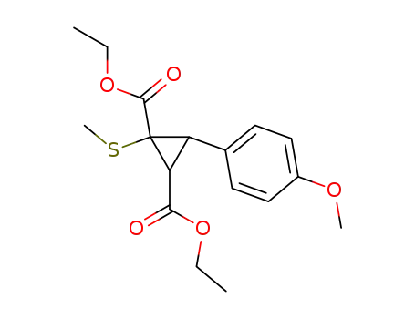 1-methylthio-3-(p-methoxyphenyl)-1,2-cyclopropanedicarboxylic acid diethyl ester