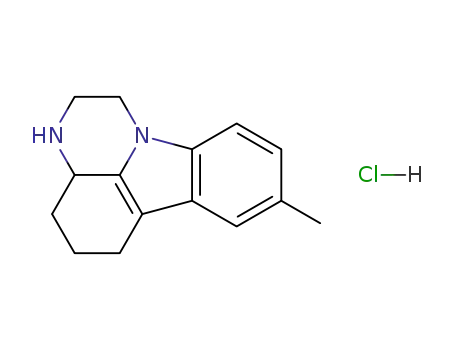Molecular Structure of 16154-78-2 (2,3,3a,4,5,6-hexahydro-8-methyl-1H-pyrazino[3,2,1-jk]carbazole monohydrochloride)