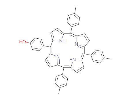 Molecular Structure of 57412-08-5 (5-(4-hydroxyphenyl)-10,15,20-tris(4-methylphenyl)porphyrin)