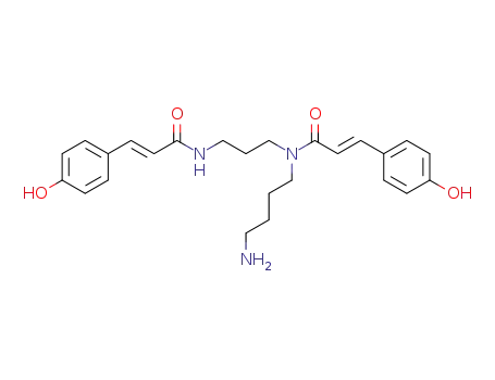 Molecular Structure of 114916-04-0 (N<sup>1</sup>,N<sup>5</sup>-di-(E)-coumaroyl-spermidine)