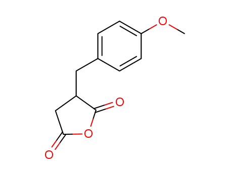 Molecular Structure of 886-30-6 (3-[(4-methoxyphenyl)methyl]oxolane-2,5-dione)