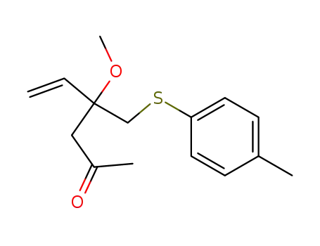 Molecular Structure of 132151-57-6 (4-vinyl-4-methoxy-5-p-tolylthiopentan-2-one)