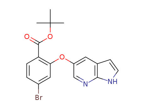 tert-butyl 2-((1H-pyrrolo[2,3-b]pyridin-5-yl)oxy)-4-bromobenzoate  Cas no.1628047-84-6 98%