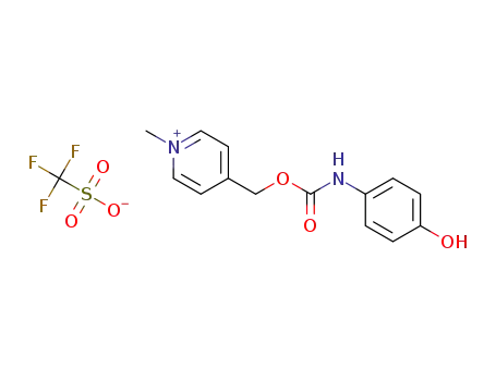 4-((4-hydroxyphenylcarbamoyloxy)methyl)-1-methylpyridinium trifluoromethanesulfonate