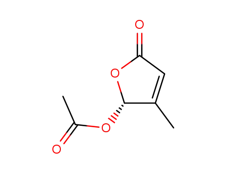 Molecular Structure of 180063-09-6 ((-)-5-(R)-acetoxy-4-methyl-2(5H)-furanone)