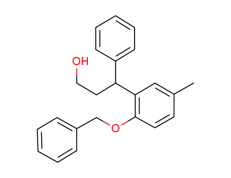 Molecular Structure of 854306-68-6 (3-(2-benzyloxy-5-methylphenyl)-3-phenylpropanol)