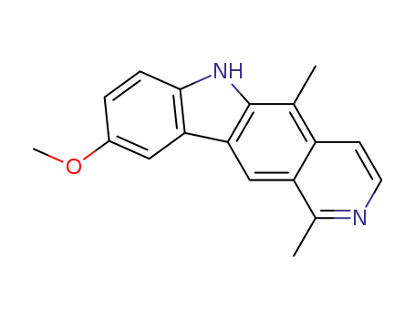 Molecular Structure of 16101-08-9 (9-methoxy-1,5-dimethyl-6H-pyrido[4,3-b]carbazole)