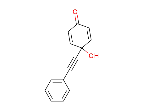 Molecular Structure of 120552-88-7 (2,5-Cyclohexadien-1-one, 4-hydroxy-4-(phenylethynyl)-)