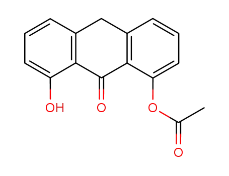 Molecular Structure of 2891-34-1 (9(10H)-Anthracenone, 1-(acetyloxy)-8-hydroxy-)