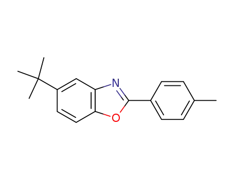 Molecular Structure of 10127-84-1 (Benzoxazole, 5-(1,1-dimethylethyl)-2-(4-methylphenyl)-)